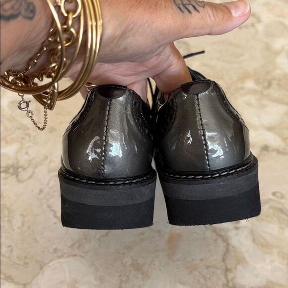 Florentia Pelle Firenze Patent Leather Wingtip Brogues - Picture 9 of 15